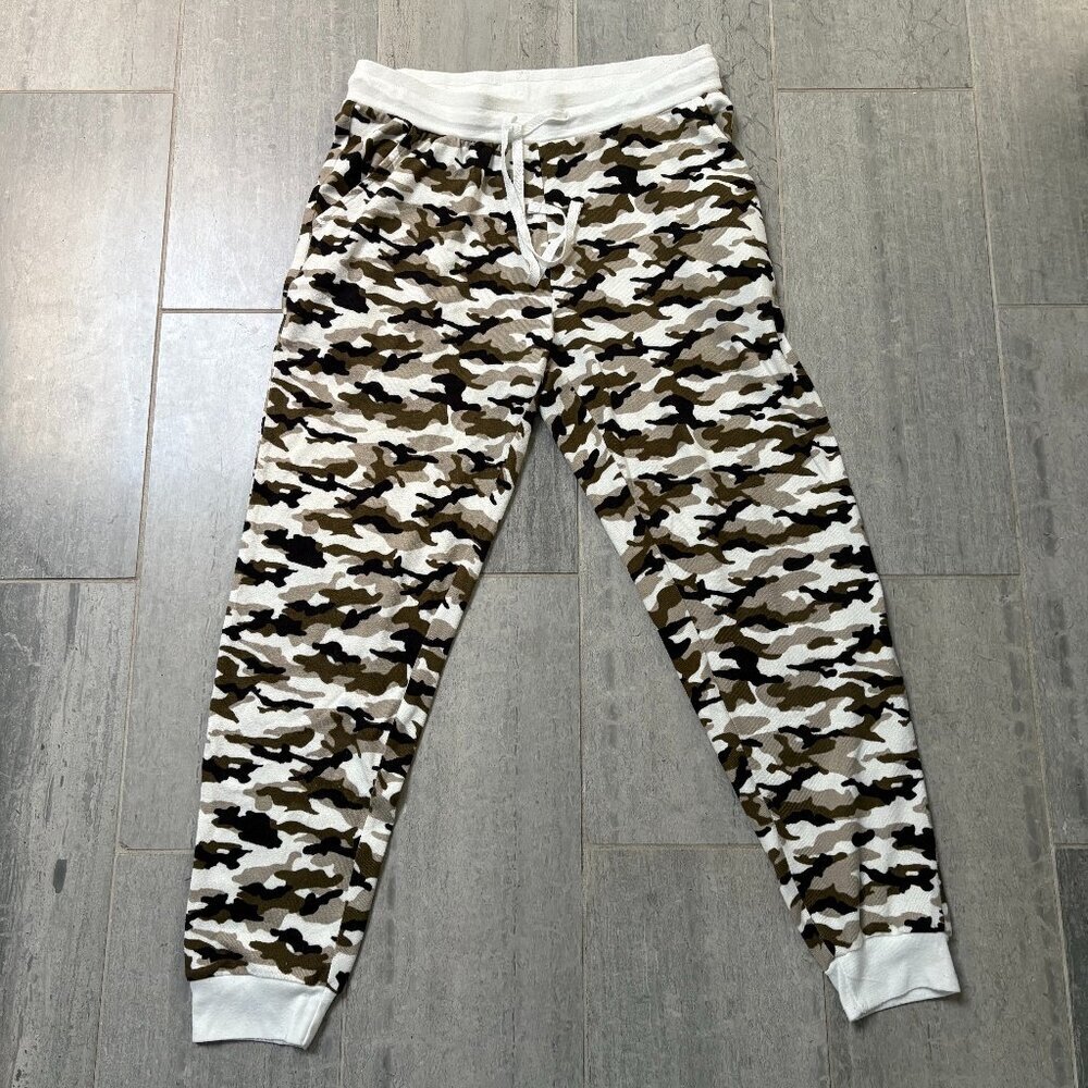 Suzette Collection Joggers Lounge Pants with Pockets Camo Size M/L